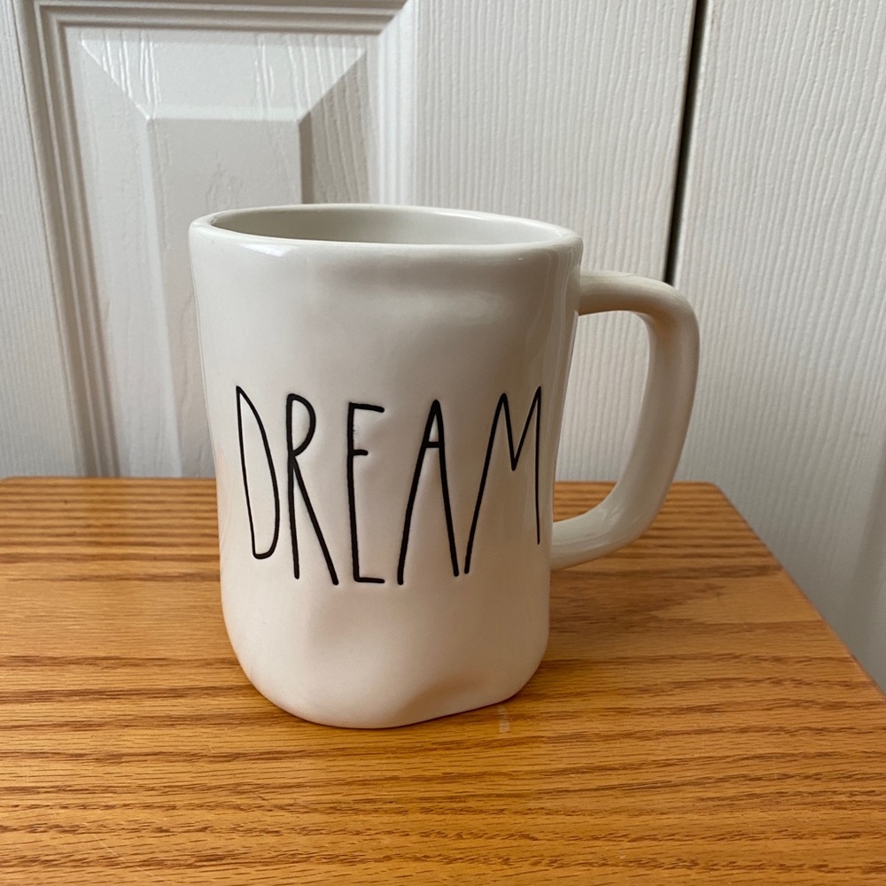 Rae Dunn Magenta Collection Off-White “DREAM” Ceramic Coffee Tea Beverage Mug